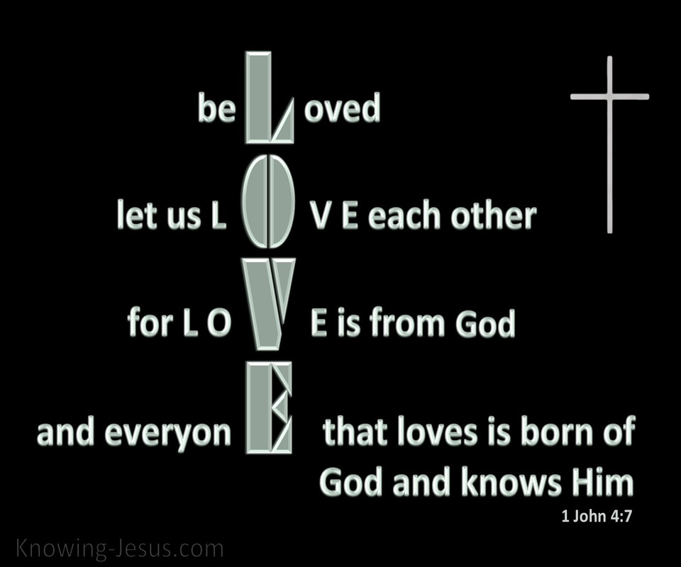 1 John 4:7 Beloved Let Us Love One Another (silver)